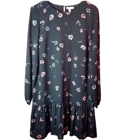 Lila Rose Floral Drop Waist Peplum Hem Dress Size 6​ - Picture 1 of 7